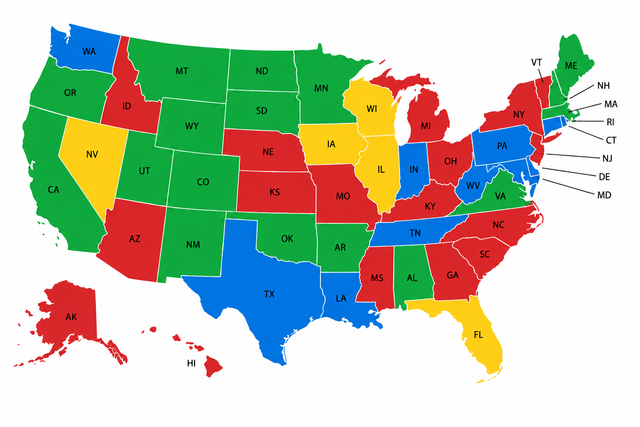 Map of physician non-compete laws by state as of September 2026.